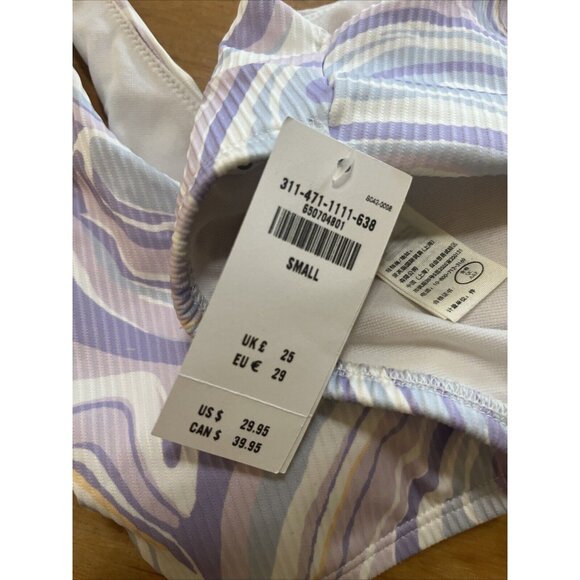 Hollister Swim Top Bikini Small Brand New with Tags Lavender Swirl - Picture 3 of 8